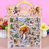 1 Sheet Diy Bike Laptop Tung Tung Tung Sahur Double Layered 3D Decals Italian Brainrot Animals Bubble Stickers For Kids Gift