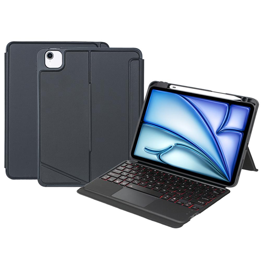 

T11B-AS Bluetooth-compatible Keyboard For iPad Air 11 (2025)/(2024)/Air (2022)/(2020)/Pro 11 (2022)/(2021)/(2020)/(2018) Leather Tablet Stand Cover A