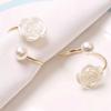 1/3pcs European Style Napkin Ring Cloth Napkin Buckle Flower Pattern Serving Napkins Wedding Party Table Decoration