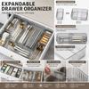 Adjustable Expandable Drawer Organizer Transparent Drawer Storage Bin Multifunctional Divider Box