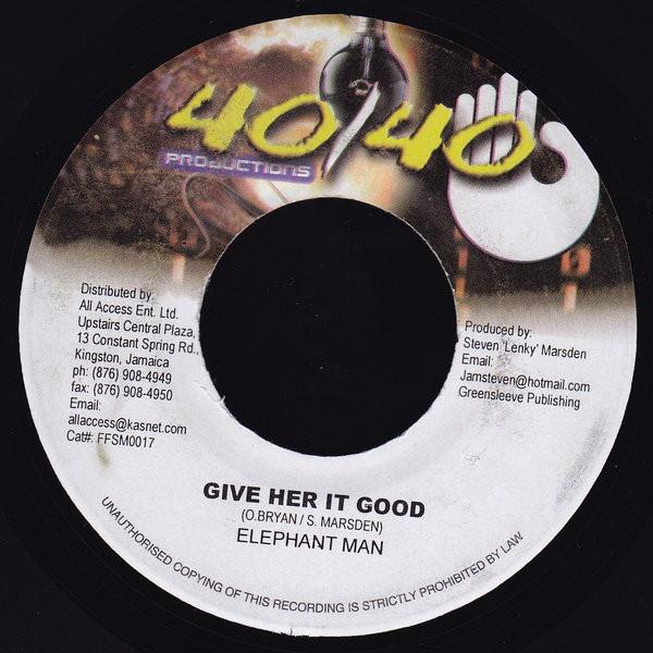 7inch Record ELEPHANT MAN - Give It To Her Good FFSM0017 40/40 Productio 2002 Jamaica Reggae, Ska & Dub Used