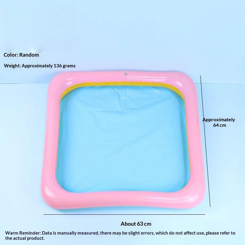 1Pcs Reusable Cleaning Basin Blue Inflatable Pvc Tray Kids Sensory Learning Tray For Sand Water Fishing Games