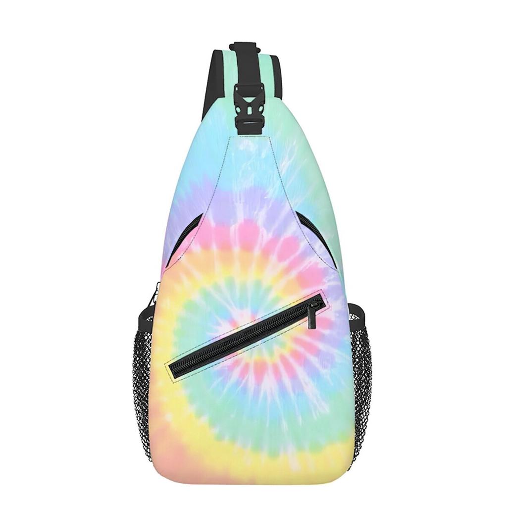 Tie-dye Print Small Chest Bag Men's and Women's Best Gift 2D Cartoon Large Capacity Outdoor Sports Leisure Fashion