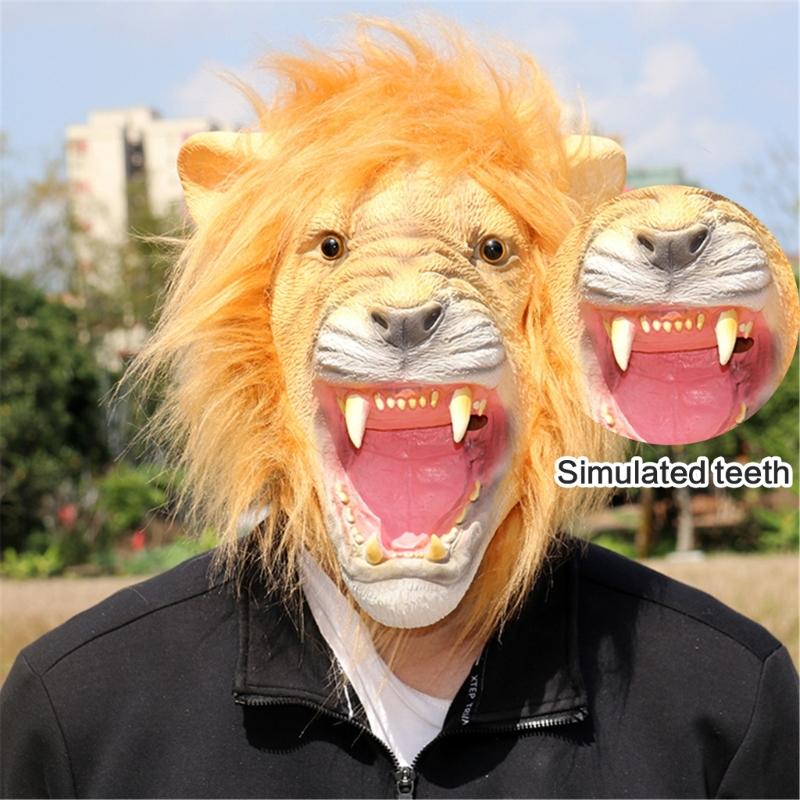 Halloween Dress Up Mask Full Head Animal Cosplay Mask for Women Man Halloween Dress Up Cosplay Carnivals