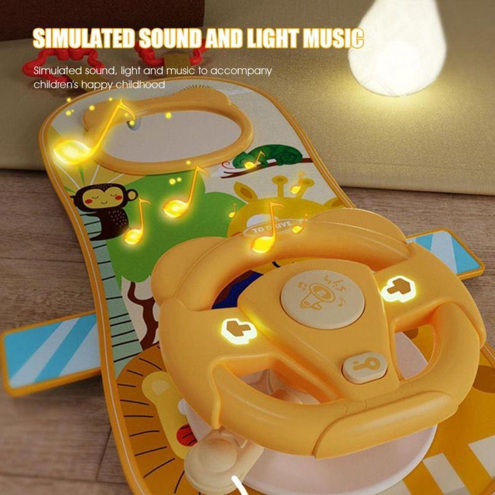 with Light Simulation Musical Steering Wheel Toy Toddler Steering Wheel Toy  Simulation Driving