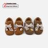 Stylish Princess Girls' Spring Leather Shoes with Soft Sole and Doll Decoration.