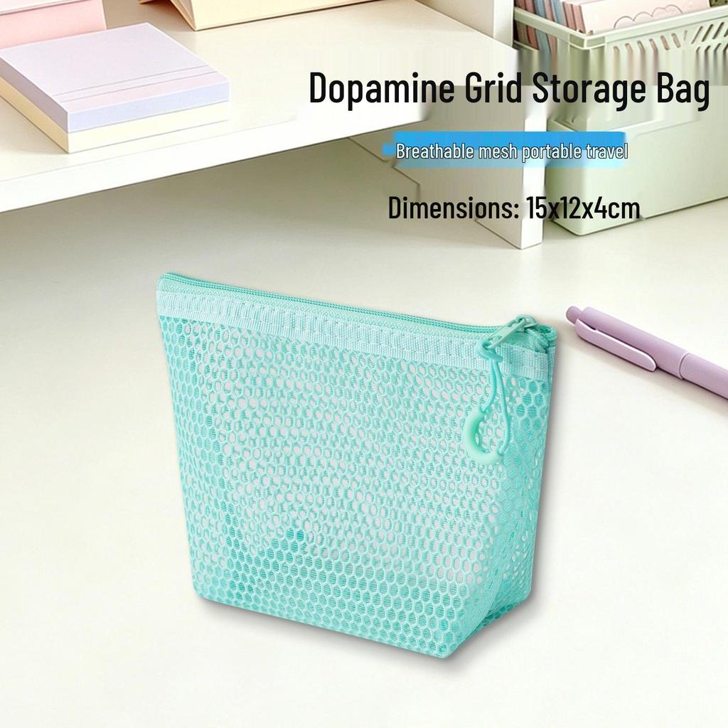 Dopamine Grid Large Capacity Makeup & Toiletry Travel Bag