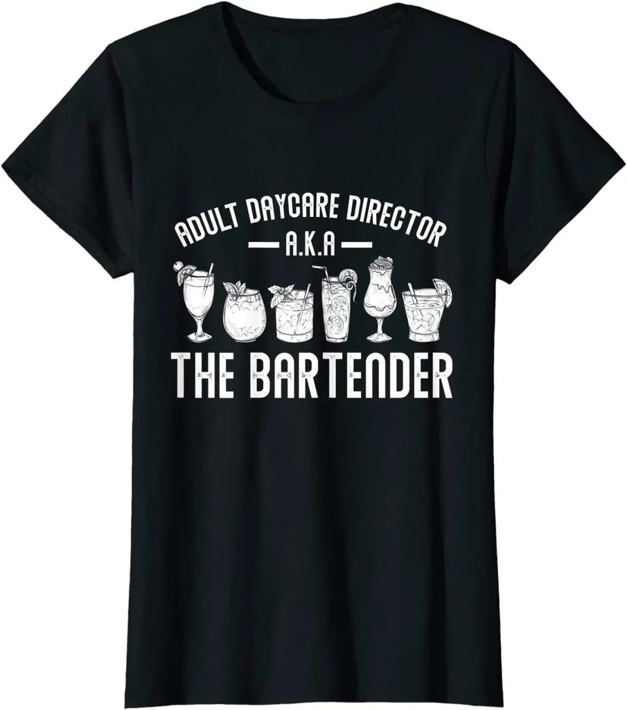 Adult A.K.A. The Bartender Funny Bartender Men Women T-Shirt Oversized T Shirt Streetwear Cotton Daily Casual Four Seasons Tees