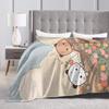 Bubu Dudu Flower Flannel Blankets Spring  Soft Warm Bedding Throws for Kids Couch Chair Novelty Bedspread Sofa Bed Cover