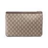 Gucci Ophidia Distressed Old Flower Logo Striped Webbing Canvas Patchwork Clutch Bag Women's Ebony/brown
