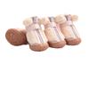 4 PCS/SET Plush Lined Dog Cotton Shoes Thickened Anti-Slip Dog Shoes Winter Dog Snow Boots  Walking