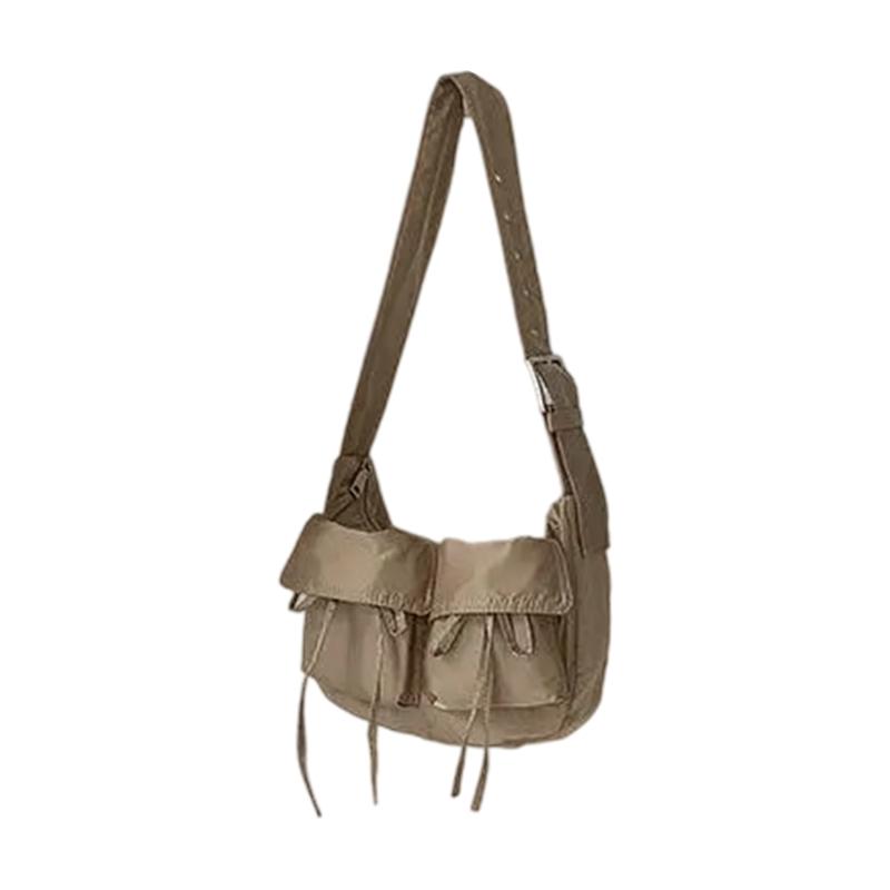 

Retro Canvas Messenger Bag Large Book Laptop Shoulder Bag for Women Men Large Crossbody Bag with Multiple Pockets абрикосовий