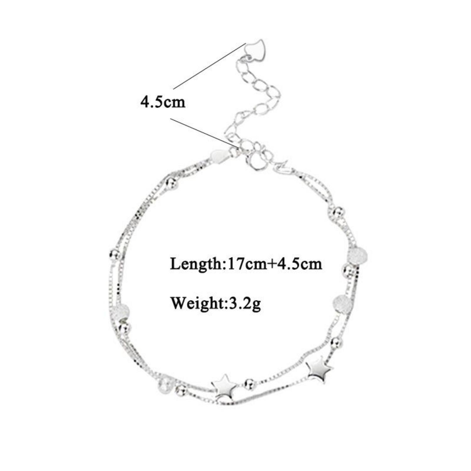 Модный браслет-подвеска серебряного цвета со звездами и; Браслет из бисера — фото 7