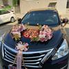 Cappuccino Flower Decoration for Wedding Car Front