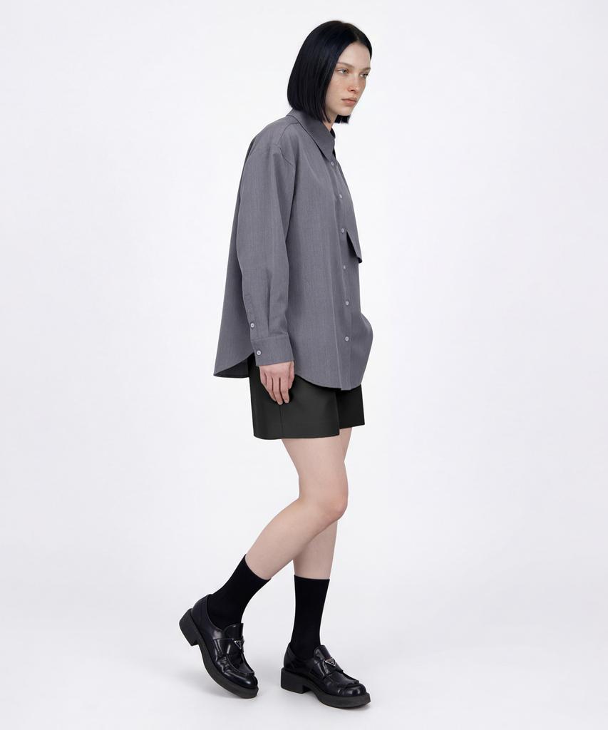 Myuleus Wool Pintuck Shorts Women'S Shorts [Black]