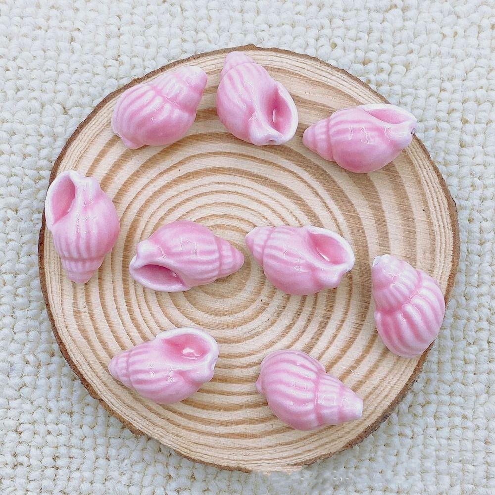 10pcs/set Colorful Conch Spacer Loose Beads Cartoon Jewelry Making Material DIY Accessories