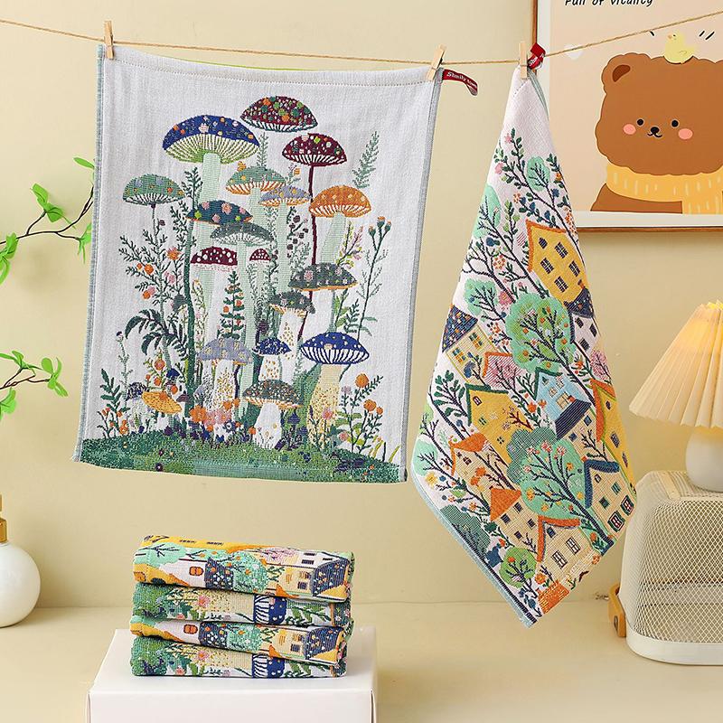 34X40Cm Large Hand Towels 4-Layer 100% Cotton Gauze Quick-Dry Dishcloths, Decorative Tea Towels For Kitchen & Bathroom