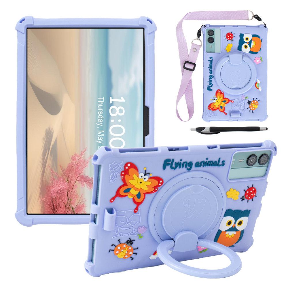 

360 Rotating Cartoon Soft Silicone Case For Doogee T30 Pro T30SE 11 Kids Tablet Stand Cover With Pen Strap For Doogee T30 Pro