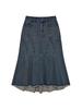 Kirsh Hotfix Trumpet Denim Skirt [Blue]
