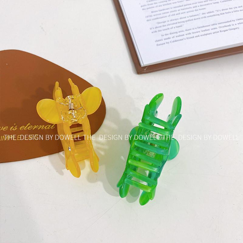 Elegante florales Design Acetat Haarspange Luxus Strass Haarklammer für Frauen