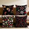Christmas tree bells snowman Cushion Cover Multi-Scene Pillow Cover for Home & Car - Reversible, Soft & Durable for Daily Use