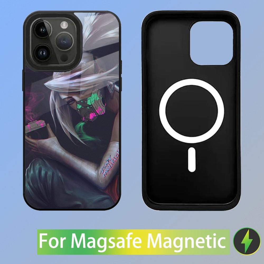 LOL-L A-Akali kda Game Phone Case For iPhone 15,14,13,12,11,Plus,Pro,Max Mini Magsafe Magnetic Wireless Charging