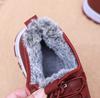 Mom Leder Pelz Mokassins Frauen Sport Sneaker für Ältere Weibliche Weichen Warmen Bequemen