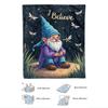 1pc Cozy Gnome & Fairy Magical Forest Fleece Blanket - Soft Polyester All-Season Bedspread with Glowing Fairy Lights & Joll