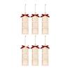 C9GA Pack Of 6 Wooden Christmas Photo Frames For Tree Decors With Hanging Rope Bowknot And Customizable Family Memory Display