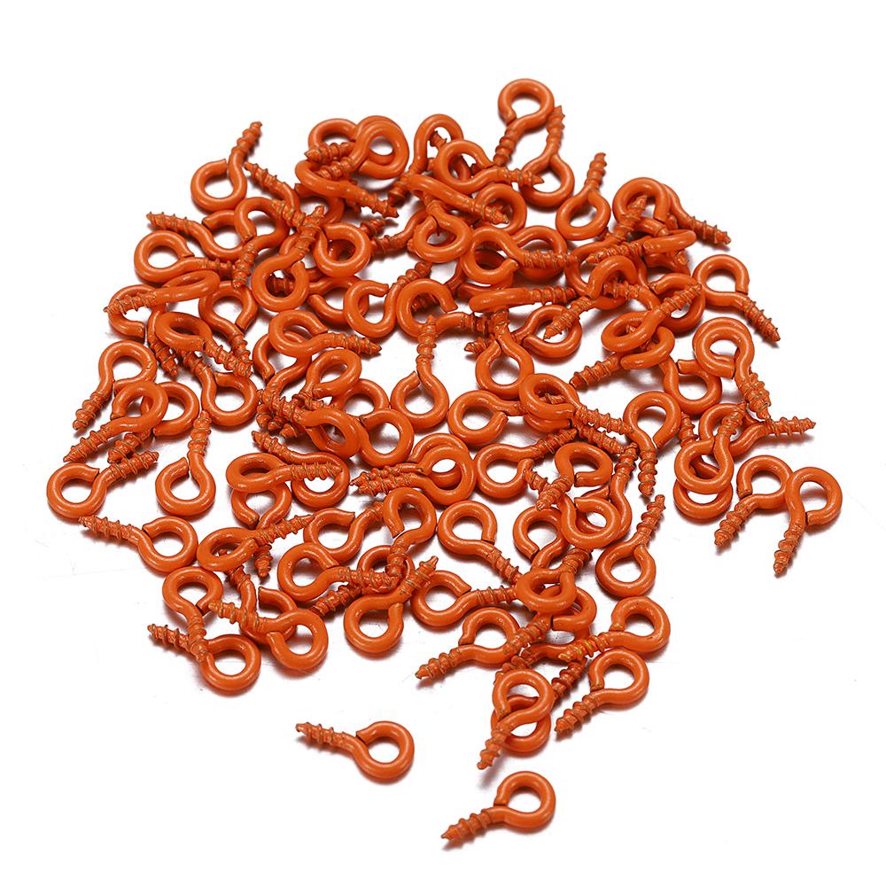 50Pcs/lot 4*8mm Colorful Small Tiny Mini Eye Pins Eyepins Hooks Eyelets Screw For DIY Jewelry Making Supplies Accessories
