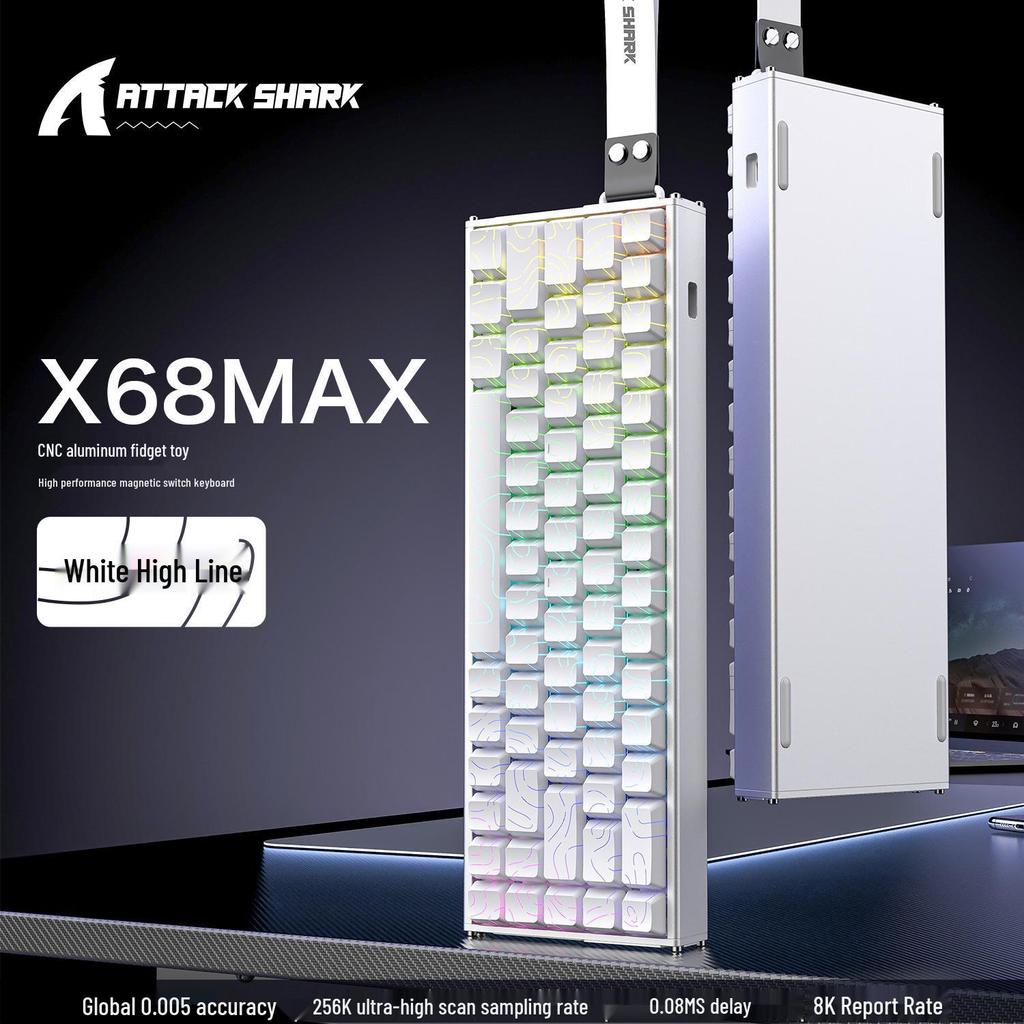 ATTACK SHARK X68MAX Aluminum Magnetic Switch RGB Mechanical Gaming Keyboard 8K