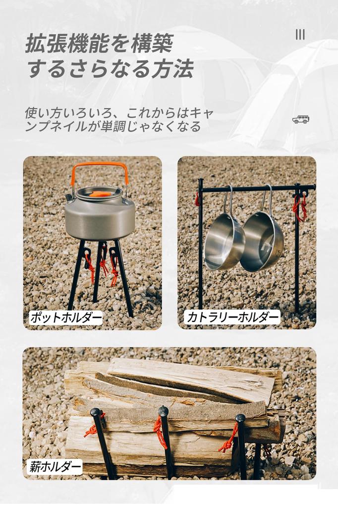 DADAGUAI Peg Hammer Set Hammer 8 30cm Camping Forged High Carbon Reflective Storage Disaster Pitching Equipment Hammer 8 Pegs (Multi-Function + Pegs)