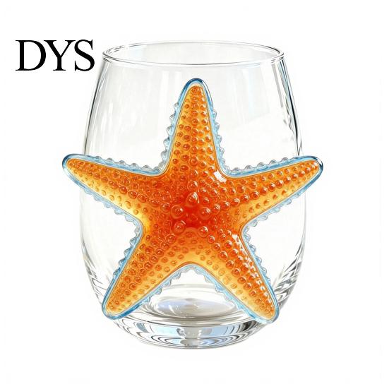 Unique Sea Creature Drinkware Octopus Stemless Wine Glass, 3D Marine Animal Printed Bar Life Enthusiast Gift Borosilicate Glassware, for Cocktails And