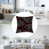 Black and Red Flower Pillow Case Short plush Double-sided Print Square Throw Pillow Covers Sofa Home Cushion Decor