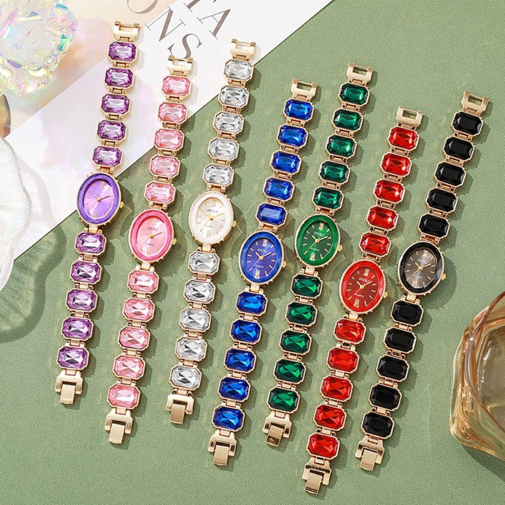 Diamond Studded Watch Strap Quartz Watches Rhinestone Women Wristwatch Wrist Decoration Women Girl