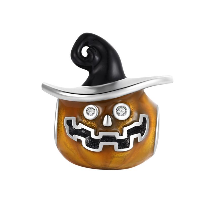 Halloween New Copper Thriller Party Skull Witch Pumpkin Cute Ghost Charm Beads Suitable For Diy Original Bracelet Making