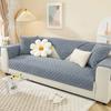 Warm Plush Sofa Cushion Anti Slip Sofa Towel Winter Living Room Decoration Pillowcase Thick Back Couch Cover Pure Color