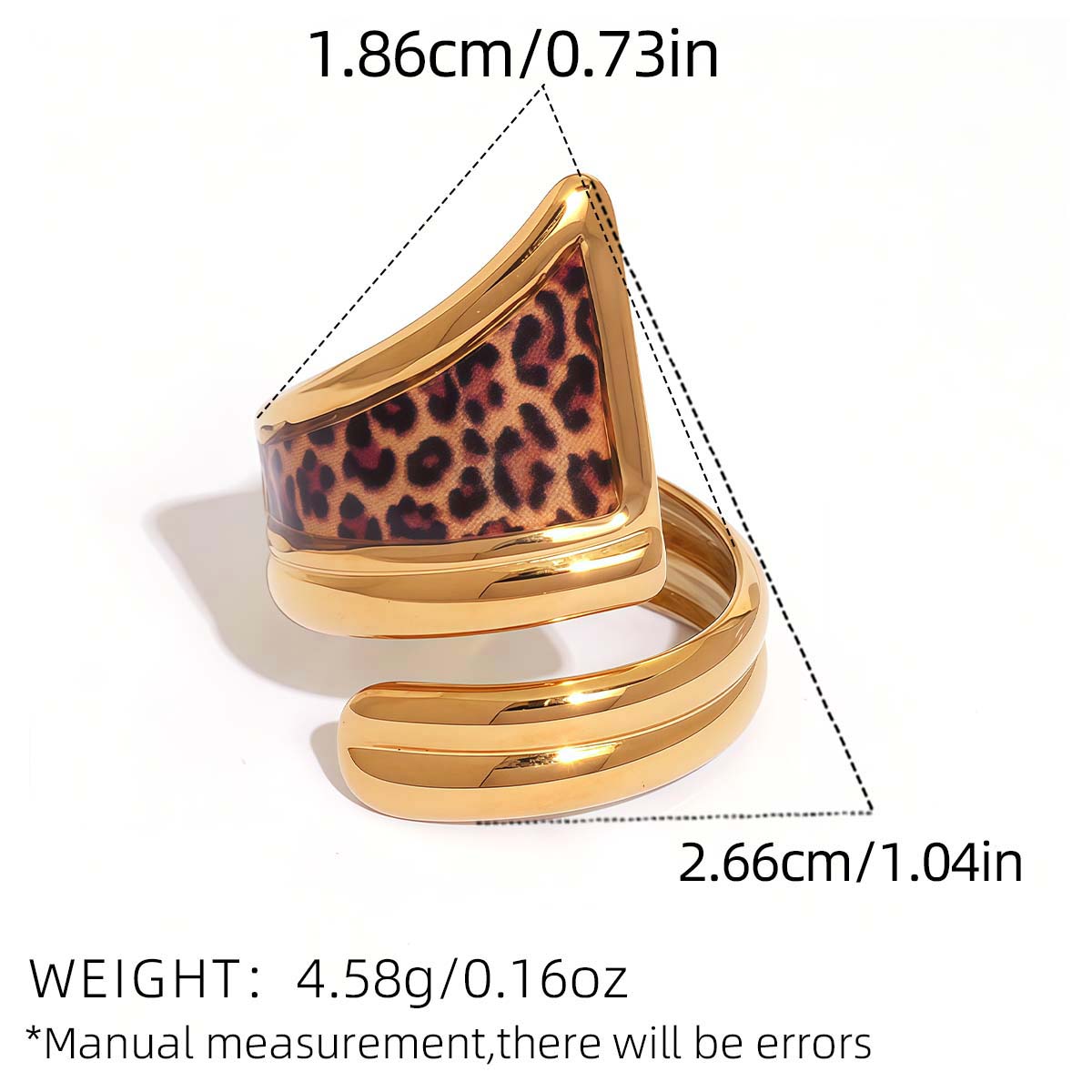 

Minimalist PVD Golden Plated 316 Stainless Steel Rings Chunky Jewelry High QualityCharm Stylish Boho Leopard Golden Jewelry