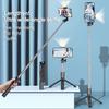Foldable Tripod Stand Smart Selfie Stick 360 Rotation Camera Pole Portable Cell Phone Holder Stainless Steel ABS