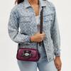 Coach Brie Shoulder Bag 22 Minimalist Logo Turn-Lock Closure Flap Women Shoulder Bag Deep-Berry CM059-SVUPC