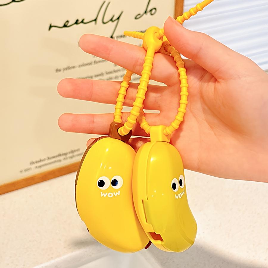 1pc Banana-Shaped Toothbrush Holder with Toothpaste Storage Box, Durable Plastic Travel Case – Portable ABS Design, Essential