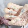2 Pcs Nail Art Butterfly Zirconia Nail Charms Cubic Decors Nail Jewelry Decorations 3D