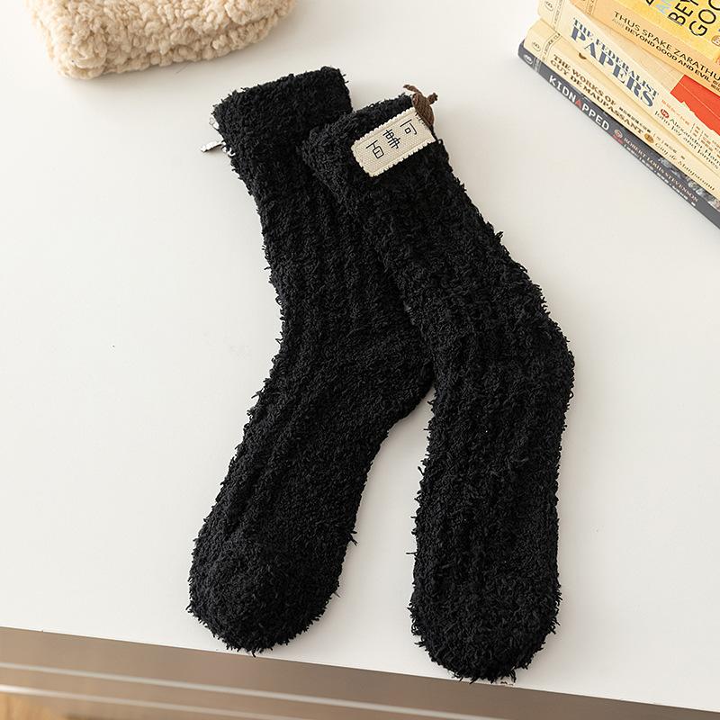 Socks for Women Winter Coral-wool Thick Coral-wool Warm Mid-tube Socks for Foot Warmers