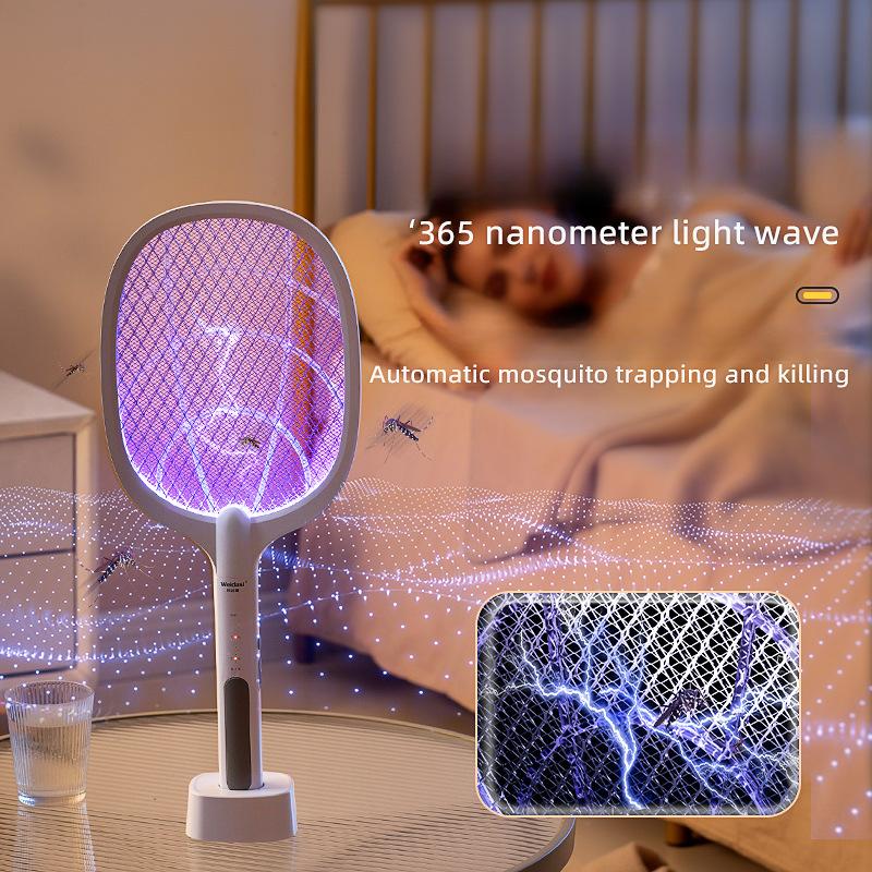 

Складная электрическая мухобойка с электрическим током «два в одном», домашняя бытовая фиолетовая лампа от комаров, фиолетовая лампа