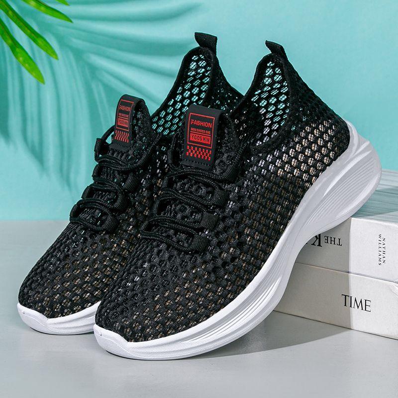 

Спортивне взуття для жінок, літнє сітчасте взуття, порожнисте, низький виріз, плоске підошва, протиковзке, бігове, легке та дихаюче 40