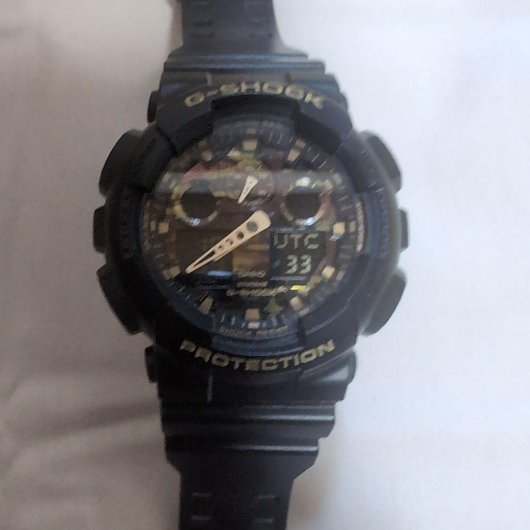 Used CASIO G-SHOCK camouflage pattern digital analog watch
