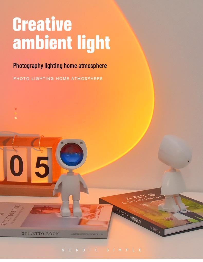 Astronaut Sunset Atmosphere Lamp - Starry Sky Projector Gift