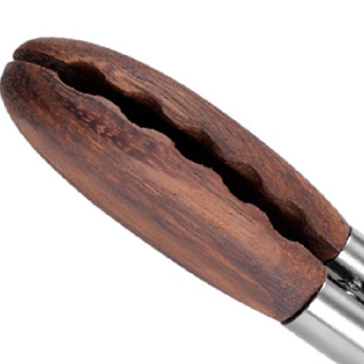 High Quality Wooden Salad Tongs with Stainless Steel Handle Kitchen Utensils Tongs for Easily Food Gripping