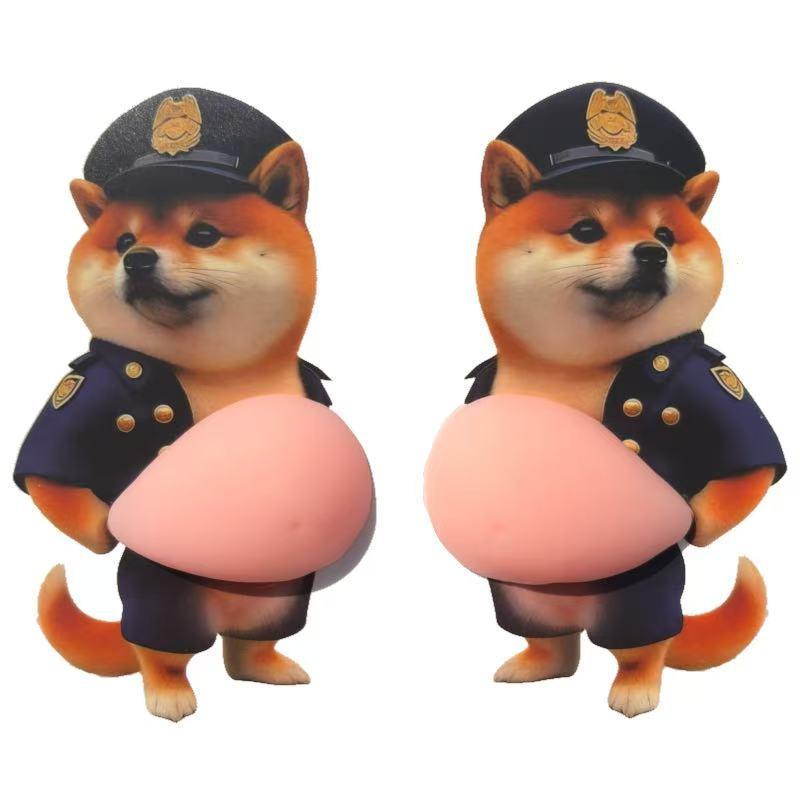 1/2Pcs Cute 3D Squeezable Soft Belly Dog Cat Stickers DIY Relieve Stress Mobile Phone Laptop Decoration Decal Home Decor