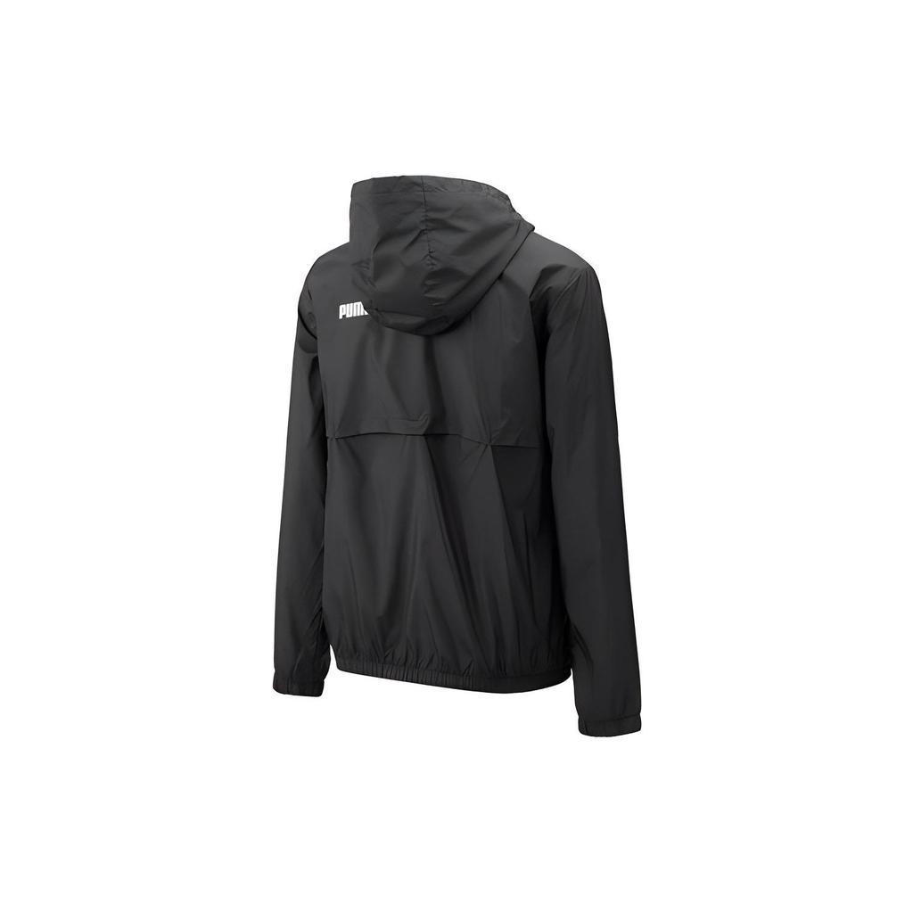 Puma Essentials Solid Windbreaker Hooded Jacket Women Jacket Black 672909-01